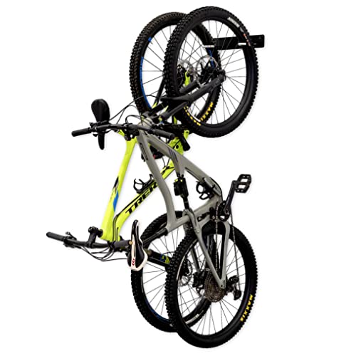Storeyourboard Blat 2 Bike Vertical Wall Rack, Holds 2 Bikes, Home & Garage Mounted Storage Hooks, Heavy-Duty Solid Metal Max 10