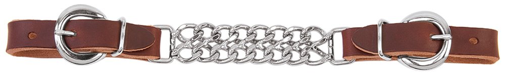 Weaver Leather Double Flat Link Chain Curb Strap Sunset, 4 1/2-Inch