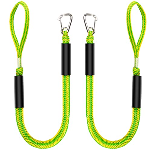 Botepon Boat Bungee Dock Lines, Jet Ski Accessories, Quick And Easy Dock Rope For Pwc Jet Ski Seadoo Waverunner Pontoon Boat Bas