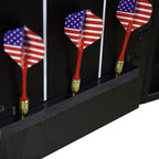 Dmi Sports Recreational Dartboard Cabinet Set - Includes Dartboard, Two Dart Sets, And Traditional Chalk Scoring