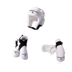 Taekwondo Combo 5 Pieces Set Karate Sparring Gear (Red, Child Small)