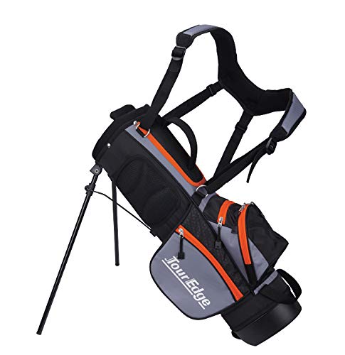 Tour Edge Hl-J Junior Complete Golf Set With Bag (Left Hand, Graphite, 1 Putter, 2 Irons, 1 Hybrid, 1 Wood, 5-8 Yrs) Orange