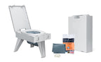 Cleanwaste Go Anywhere Portable Folding Toilet - Plus Bonus Original Wag Bag Kit - Camping, Travel, Medical, Emergency