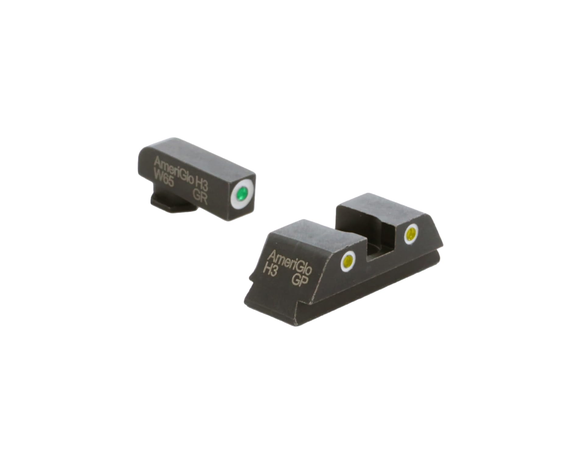 AMERIGLO Classic Series - Three-Dot Tritium Design Glock Set - Fits Gen 1-4 9mm/.40/.380, Gen 5 10mm/.46