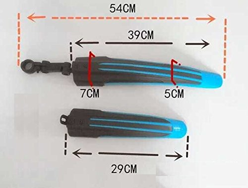 Bluesunshine Adjustable Road Mountain Bike Bicycle Cycling Tire Frontrear Mud Guards Mudguard Fenders Set (Gray  Black)