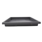 The Hc Companies 14 Inch Accent Square Plastic Plant Saucer - Indoor Outdoor Plant Trays For Pots - 14X14X18, Warm Gray