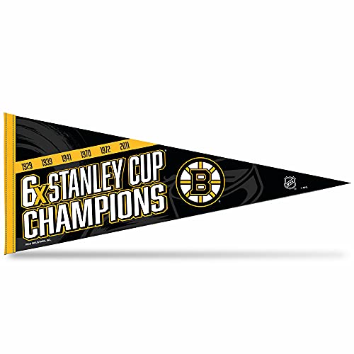 Rico Industries Nhl Hockey Boston Bruins Multi Champ 12'' X 30'' Felt Wall D  Cor Pennant - Great For Home/Bed Room/Man Cave D