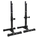 F2C Max Load 550Lbs Pair Of Adjustable 40''-66'' Squat Rack Sturdy Steel Squat Barbell Free Bench Press Stands Gym/Home Gym Port