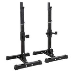F2C Max Load 550Lbs Pair Of Adjustable 40''-66'' Squat Rack Sturdy Steel Squat Barbell Free Bench Press Stands Gym/Home Gym Port