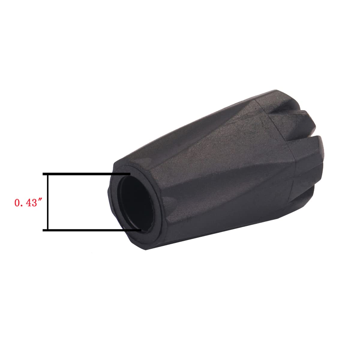Diooid Hiking Pole Tips Extra Thick And Wear Resisting Trekking Pole Tips Replacement Pole Rubber Tip Protectors Fits Most Stand