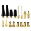 Yasi Bicycle Presta Schrader Valve Adaptor, 16Pcs Brass Bike Pump Adapters, Ball Pump Needle, Balloon Inflatable Toys Nozzle Inf