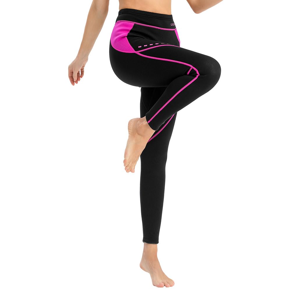 Goldfin Womens Wetsuit Pants, 2Mm Neoprene Pants Keep Warm For Diving Swimming Surfing Kayaking Boating (Black, L)