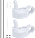 The Mass Wide Mouth Straw Lid Compatibility Most Sports Water Bottle (White)