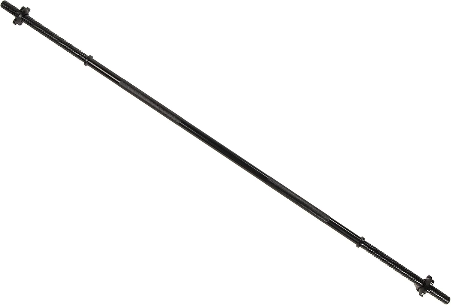 Fitvids 6FT Stardard Barbell with Star Locks for Strength Training & Weightlifting, Black