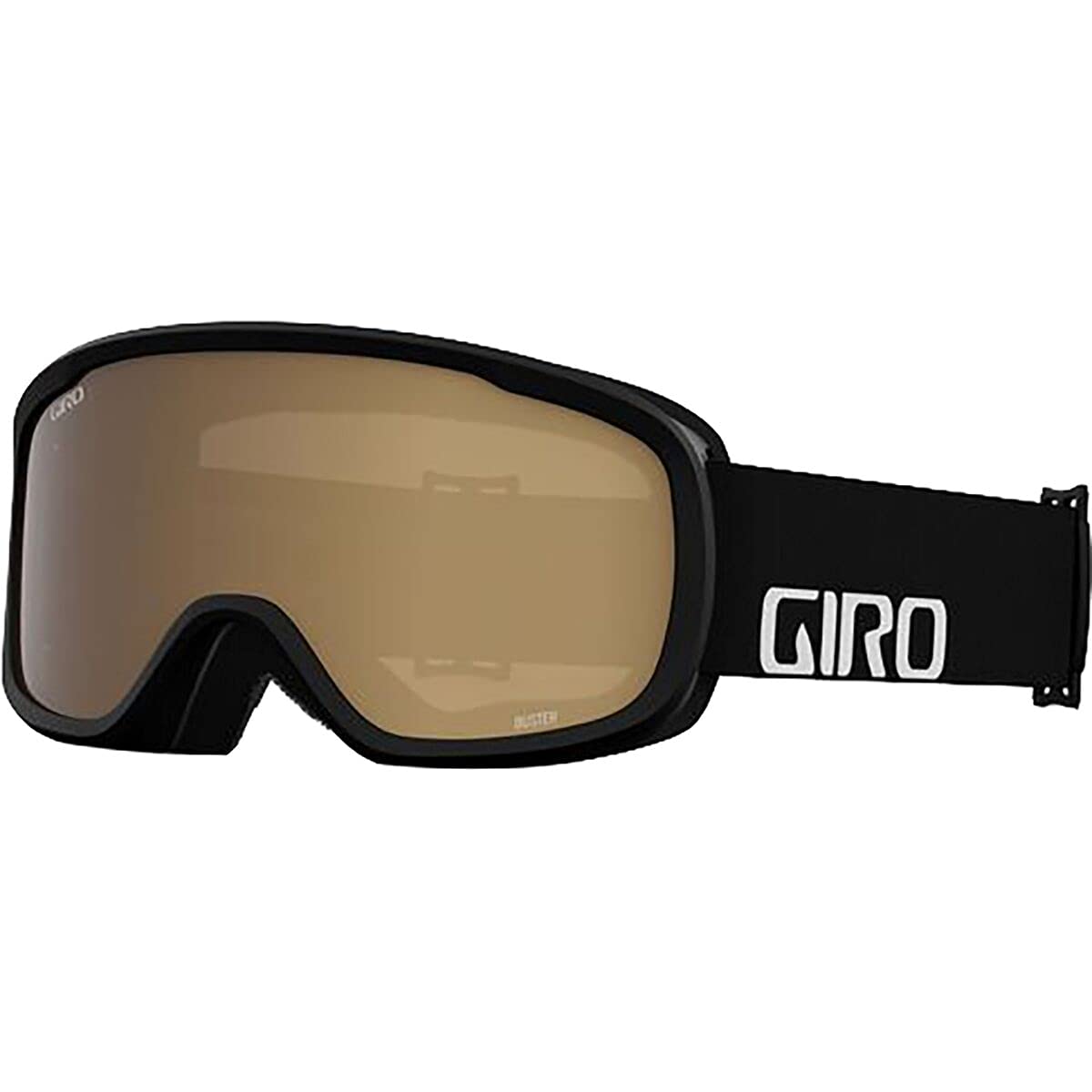 Giro Buster Kids Ski Goggles - Snowboard Goggles For Youth, Boys & Girls - Black Wordmark Strap With Amber Rose Lens