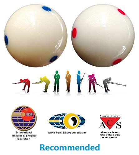 Loto Aaa-Grade Pro Cup Standard Pool-Billiard Cue Ball With 6 Dots (2-1/4'', 6 Oz) (Blue)