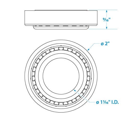 Seachoice 53541 Marine Trailer 1-1/16-Inch Wheel Bearing Kit, Set Of 2