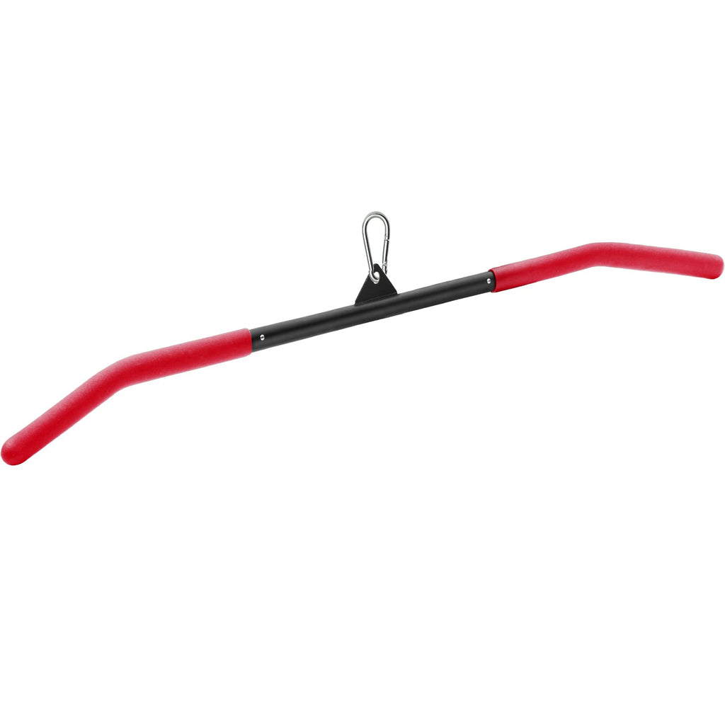 Sertt 39.37 Inch Lat Pull Down Bar Attachment For Pulley Cable Machine, Curl Tricep Press Down Bar With Rubber Handle, Lat Pulld