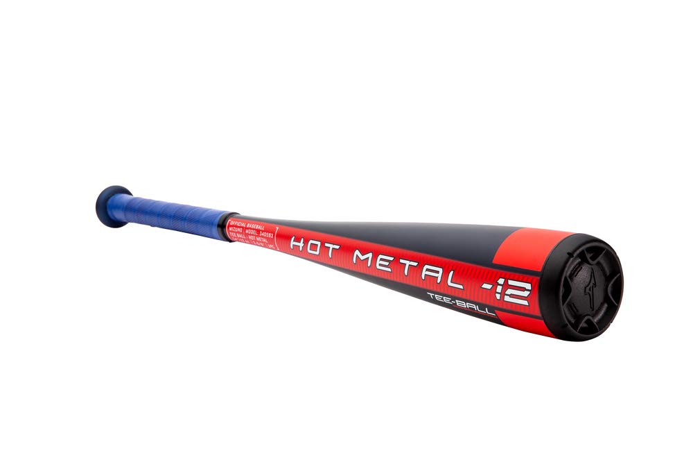 Mizuno HOT METAL - Big Barrel Tee Ball USA Baseball Bat (-12), 25 in/13 oz., 2 5/8 barrel