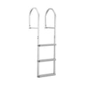 VEVOR Removable Dock Ladder, 3 Steps, Aluminum Alloy Pontoon Boat Swim Ladder, with Non-Slip Wide PP Steps, 500 lbs Weight Capac