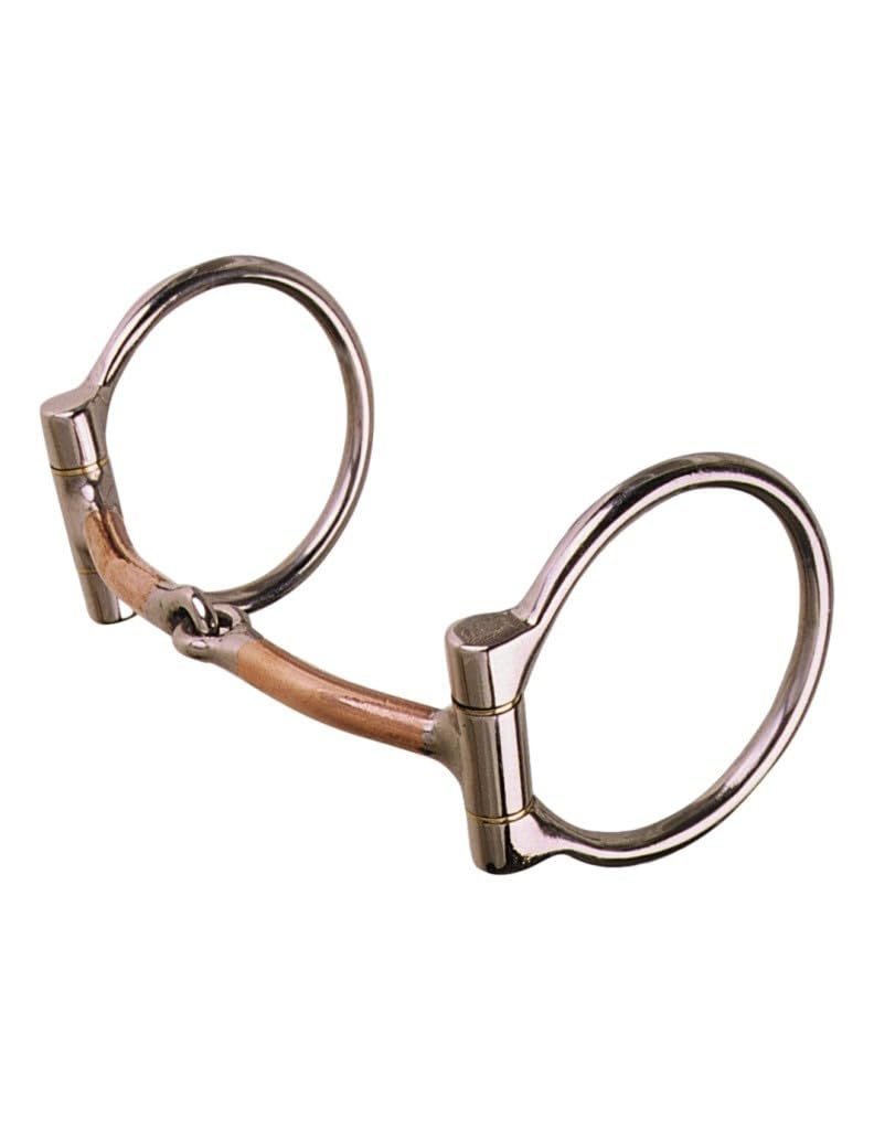 Reinsman 225 Offset Dee Snaffle Bit | 2-Piece Copper Mouthpiece with Smooth Finish | Stage A Direct Reining Dee Ring Bit for Sta