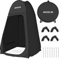 AKOZLIN Portable Pop Up Shower Privacy Shelters Instant Tent Dressing Changing Outdoor Camping Toilet Tent Black