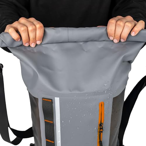 Pelican 30L Waterproof Dry Bag - Reflective - Exodry - Cool Grey - Integrated loops and reflective ribboning - Waterproof
