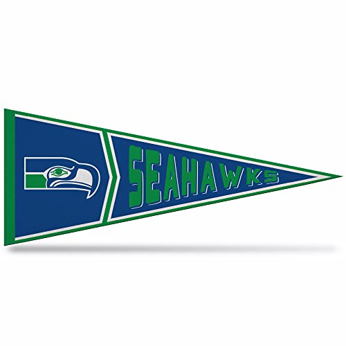 Rico Industries Nfl Football Seattle Seahawks Retro - Alt 12'' X 30'' Felt Wall D  Cor Pennant - Great For Home/Bed Room/Man Cav
