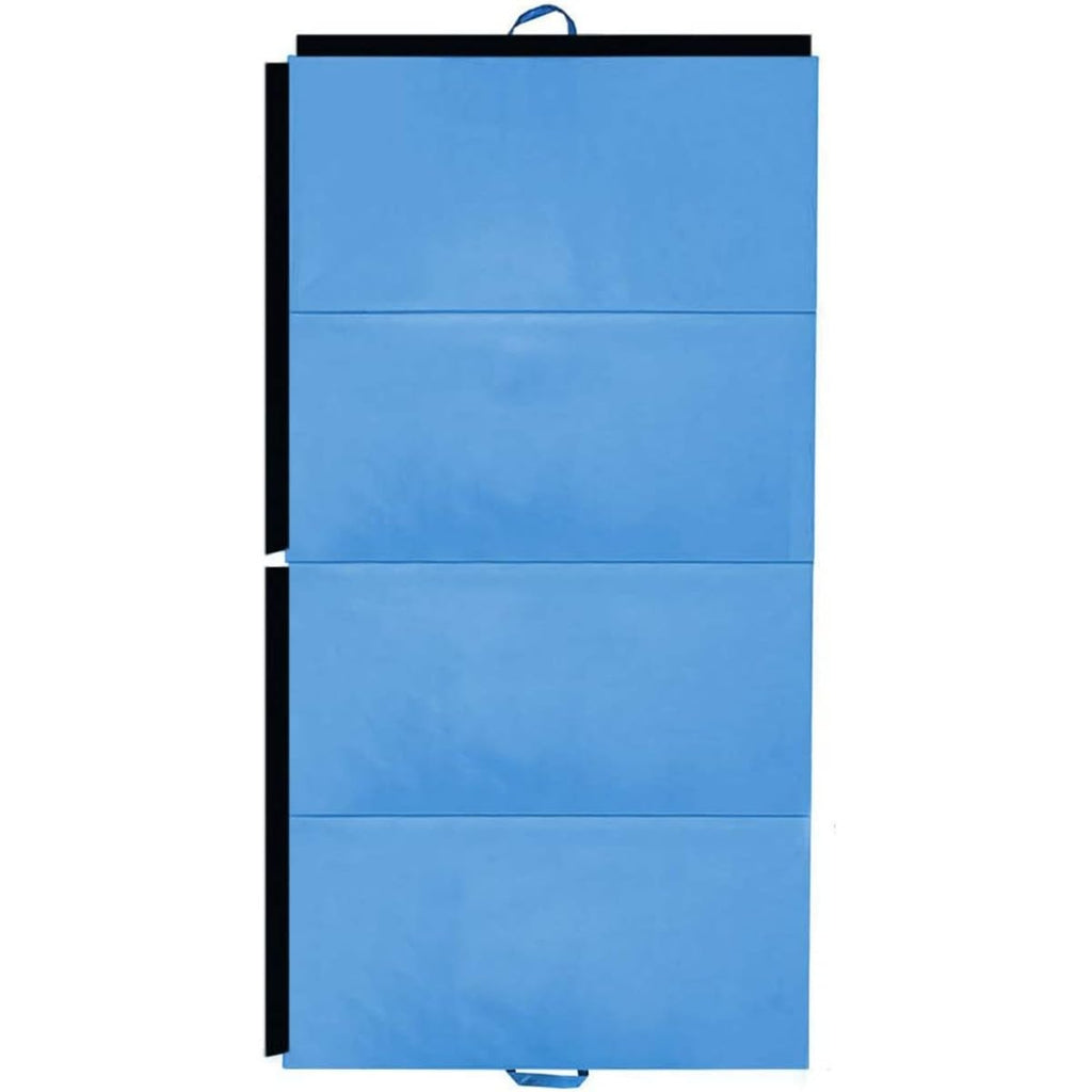 6 L X 4 W Folding Gym Mat - 2'' Thick Cushion - Tri-Fold Reversible Blue/Red - For Gymnastics, Exercise, Tumbling And Inflatable