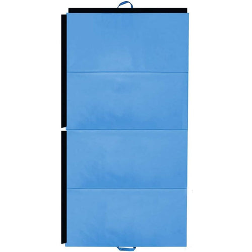 6 L X 4 W Folding Gym Mat - 2'' Thick Cushion - Tri-Fold Reversible Blue/Red - For Gymnastics, Exercise, Tumbling And Inflatable