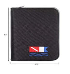 Innovative Scuba Concepts Scuba Diving Log Book - Black With Diver Down Alpha Flag Design, 9-1/2 X 6-3/4'' ''