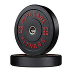 Papababe Bumper Plates Set 2-Inch, Color Coded Olympic Weight Plates, Weight Plate Set With Steel Insert For Weightlifting In Ho