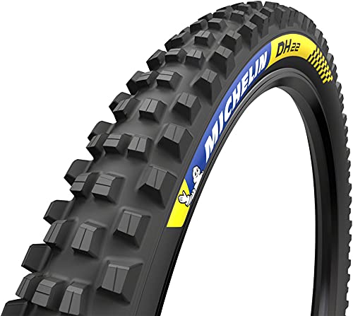 Michelin DH22 Racing Line Front or Rear Mountain Bike Tire for Hard Packed and Loose Terrain, MAGI-X DH Compound, 27.5 x 2.40 in