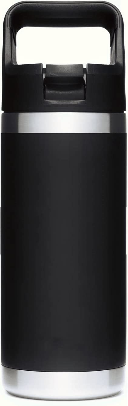 Straw Cap For Yeti Rambler Bottle And Rtic Bottle, Straw Lid With 2 Straws And 2 Brushes (Black)