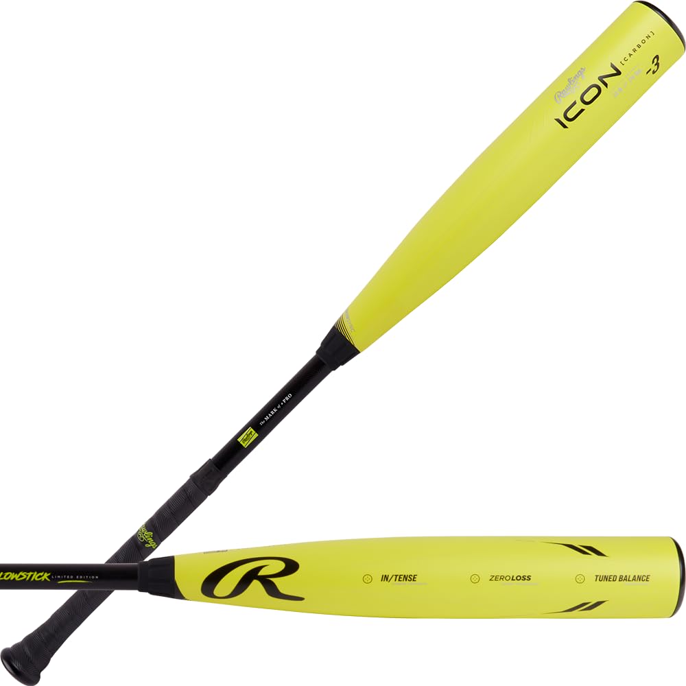 Rawlings | ICON GLOWSTICK Baseball Bat | BBCOR | -3 | 33