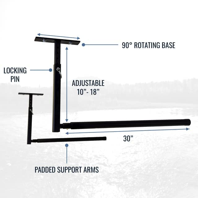 Storeyourboard Single Kayak Ceiling Rack, Adjustable Storage Mount, Overhead Garage System