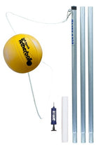 Park & Sun Sports Permanent Outdoor Tetherball Set With Accessories (3-Piece Pole) Yellow/Silver