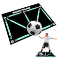 Proberos Kids Football Training Mat 23.6X35.4 Inches Soccer Shooting Skill Training With Guild Lines Mat Agility Training Mat An