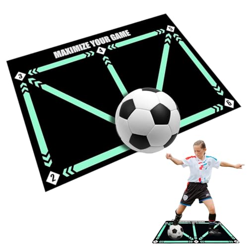 Proberos Kids Football Training Mat 23.6X35.4 Inches Soccer Shooting Skill Training With Guild Lines Mat Agility Training Mat An