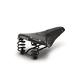 Brooks England Flyer, Touring Leather Handmade Bike Saddle With Suspension Springs, Black, One Size