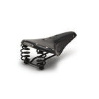 Brooks England Flyer, Touring Leather Handmade Bike Saddle With Suspension Springs, Black, One Size