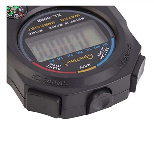 2 Pack Multi-Function Electronic Digital Sport Stopwatch Timer, Large Display With Date Time And Alarm Function,Suitable For Spo