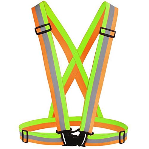 Chiwo Reflective Vest Running Gear 2Pack, High Visibility Adjustable Safety Vest For Night Cycling,Hiking, Jogging,Dog Walking(C