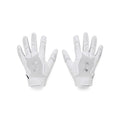 Under Armour Boys' F9 Nitro Football Gloves, (100) White/Distant Gray/Metallic Silver, Medium