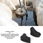 Walking Stick Tips Rubber 4 Pack Trekking Pole Tips Replacement- Rubber Feet For Hiking Poles, Walking Sticks, Trekking Poles  R