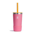 Hydro Flask Kids 12 Oz Tumbler with Lid and Straw for School - Insulated Stainless Steel in Dahlia Pink