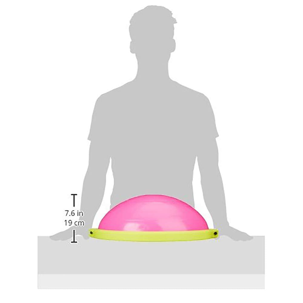 Bosu 50-Centimeter Dynamic Non-Slip Travel-Size Home Gym Workout Balance Ball Pod Trainer For Strength And Flexibility, Pink