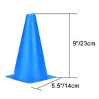 Cyrico 9 Inch Cones Sports, 15 Pack Soccer Training Cones Agility Field Parking Safety Blue Plastic Traffic Cones For Football B