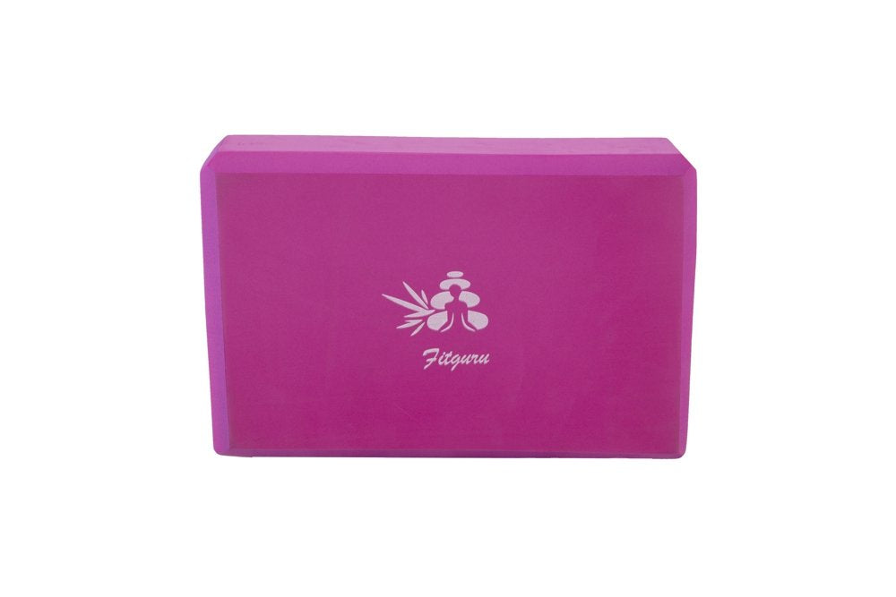 FITGURU EVA Yoga Blocks (Pack of 2 Pieces) Great for Yoga, Pilates, Workout, Fitness Random Colo r(FBA) (Pink, 3X6X9 Inch)