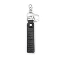JUVENTUS Saffiano Slim Key Ring 100% Leather, Black, Taglia unica, modern